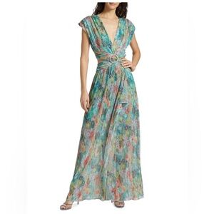 Floral Maxi Dress with Ring Detail